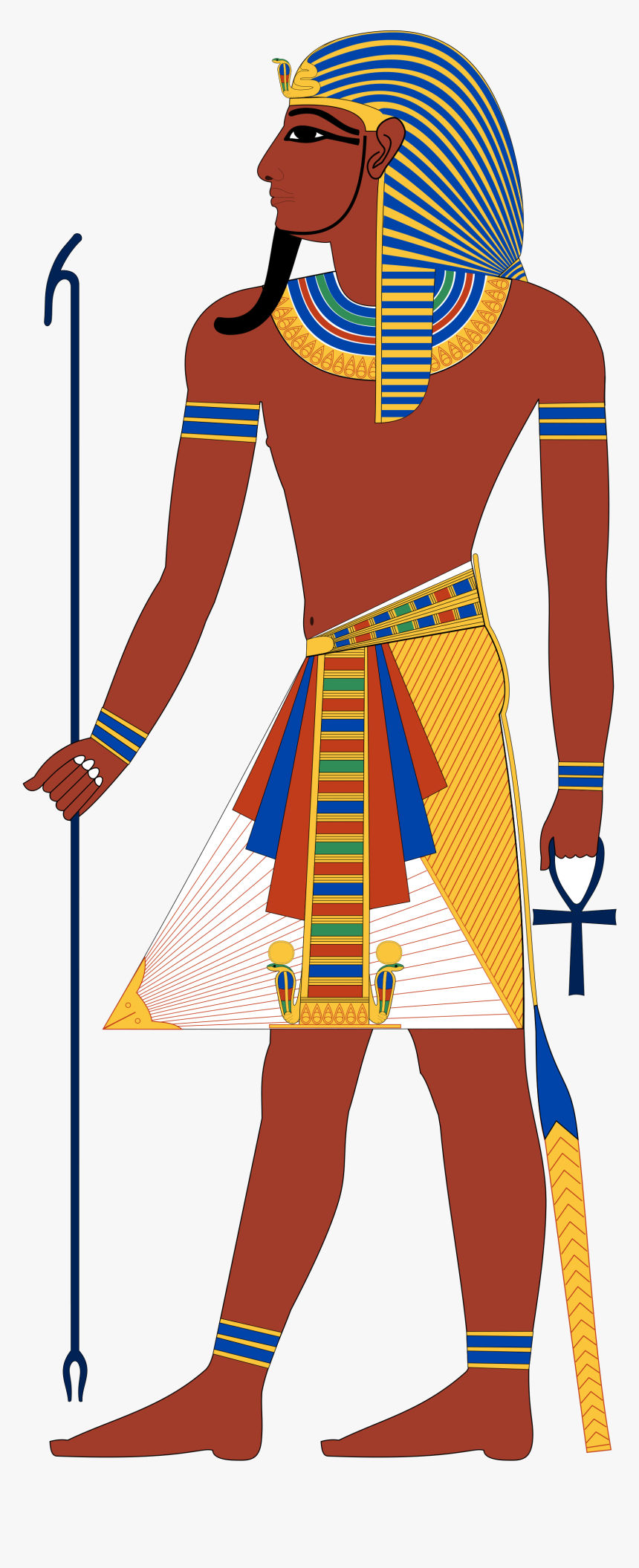 Clip Art Pharaohs Cross - Ancient Egypt Clothing Men, HD Png Download, Free Download