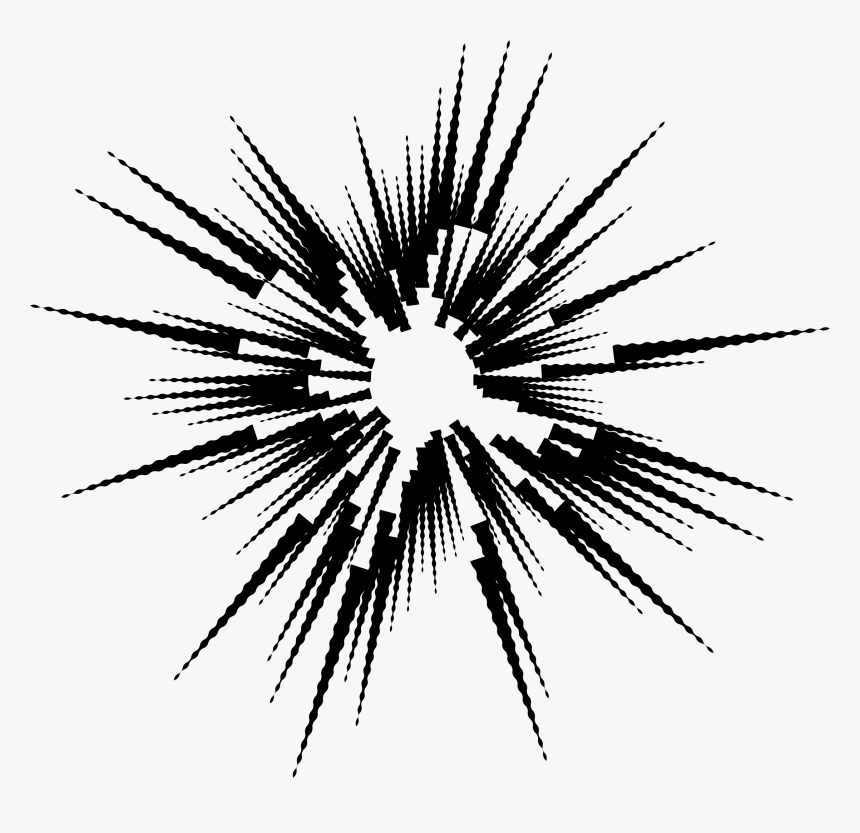 Black And White Explosion Transparent, HD Png Download, Free Download