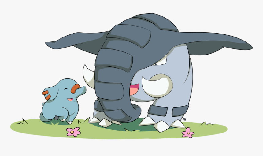 Donphan & Phanpy By Mewskitty - Phanpy, HD Png Download, Free Download