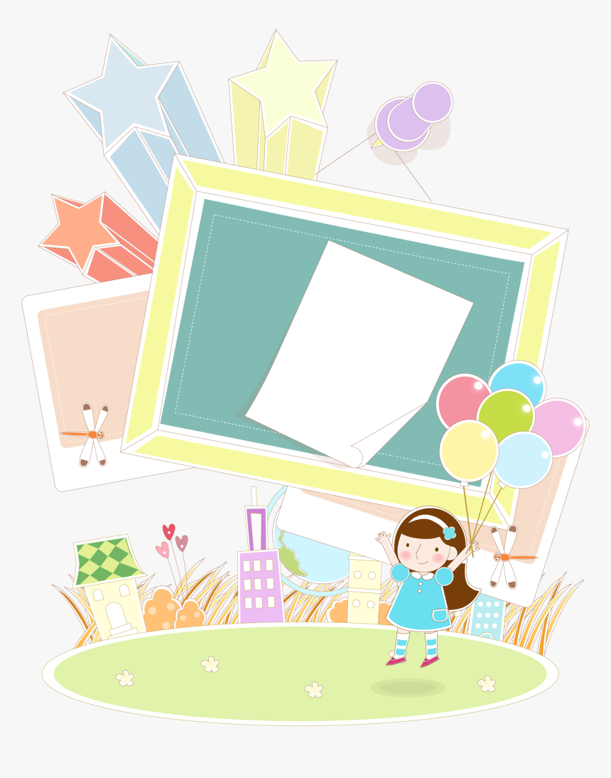 Pink Paper Cartoon Illustration Child Free Transparent - Children Vector, HD Png Download, Free Download