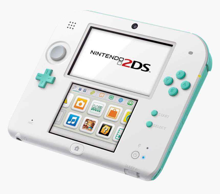 Nintendo 2ds White And Teal Hd Png Download Kindpng