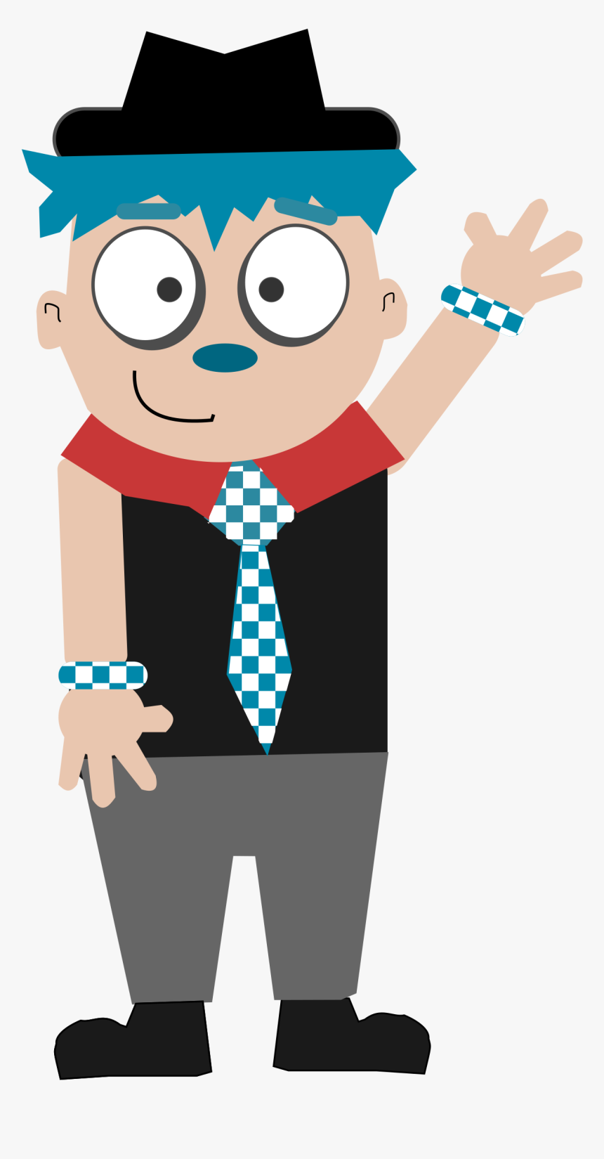 Cartoon Guy Blue Hair, HD Png Download, Free Download