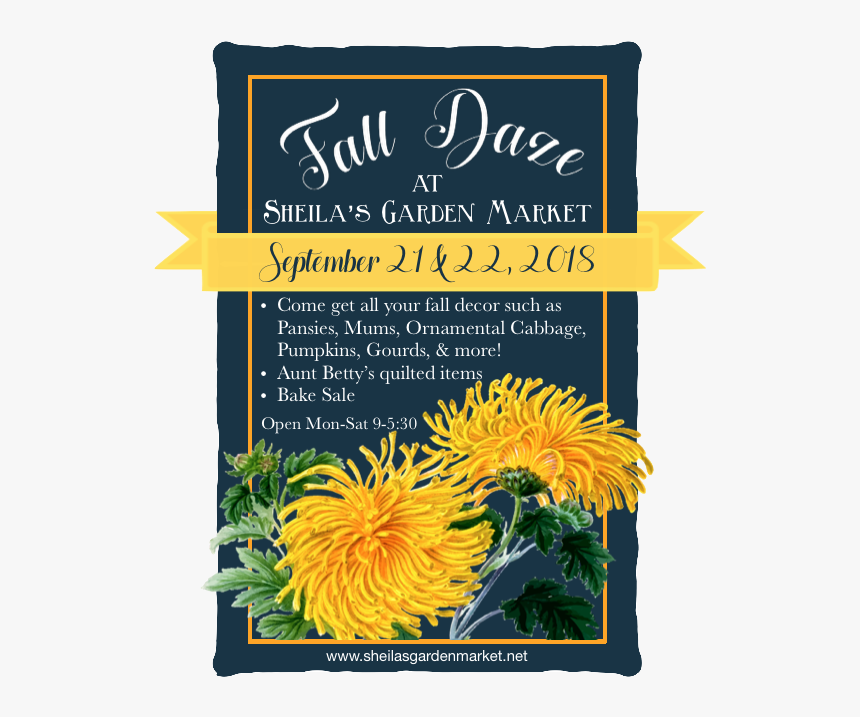 Fall Daze Are September 21 &22, - English Marigold, HD Png Download, Free Download