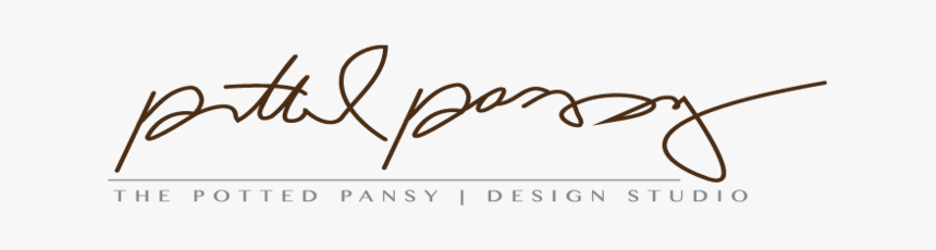 Potted Pansy Test Logo5 - Calligraphy, HD Png Download, Free Download