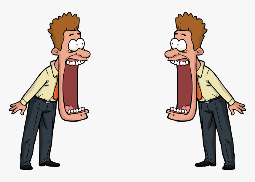 The Guys Who Don"t Have Any Problems Starting Conversations - Shocked Cartoon, HD Png Download, Free Download
