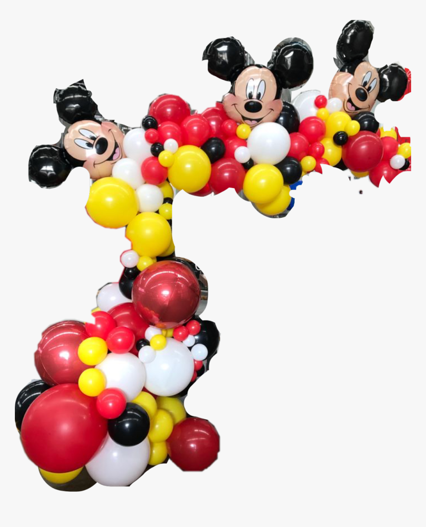 #balloons #party #mickey #mouse #mickeymouse #red #black - Mickey Mouse Balloon Decor, HD Png Download, Free Download