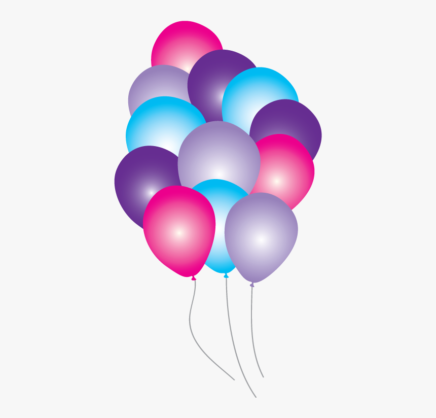 Pink And Purple Balloons Clipart, HD Png Download, Free Download