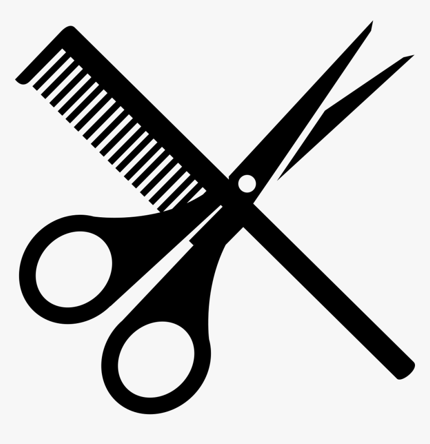 Barber Scissors Png Transparent Background - Scissors And Comb Icon, Png Download, Free Download