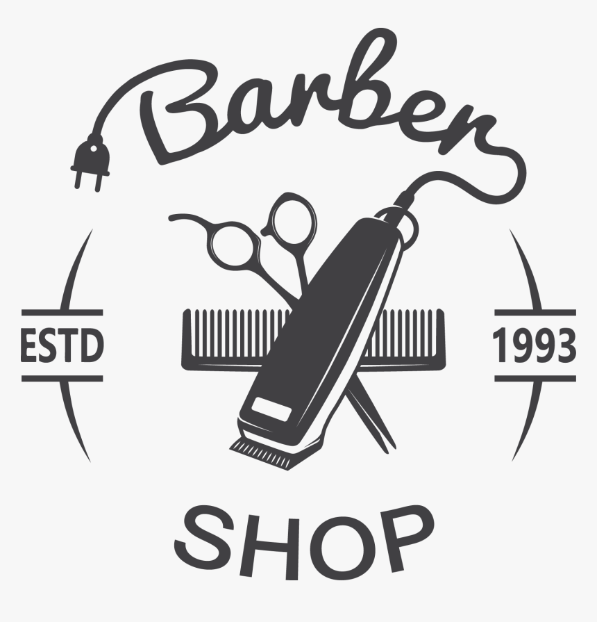 Clipper Shop Hairstyle Hairdresser Sign Hair Barber - Barber Logo, HD Png Download, Free Download