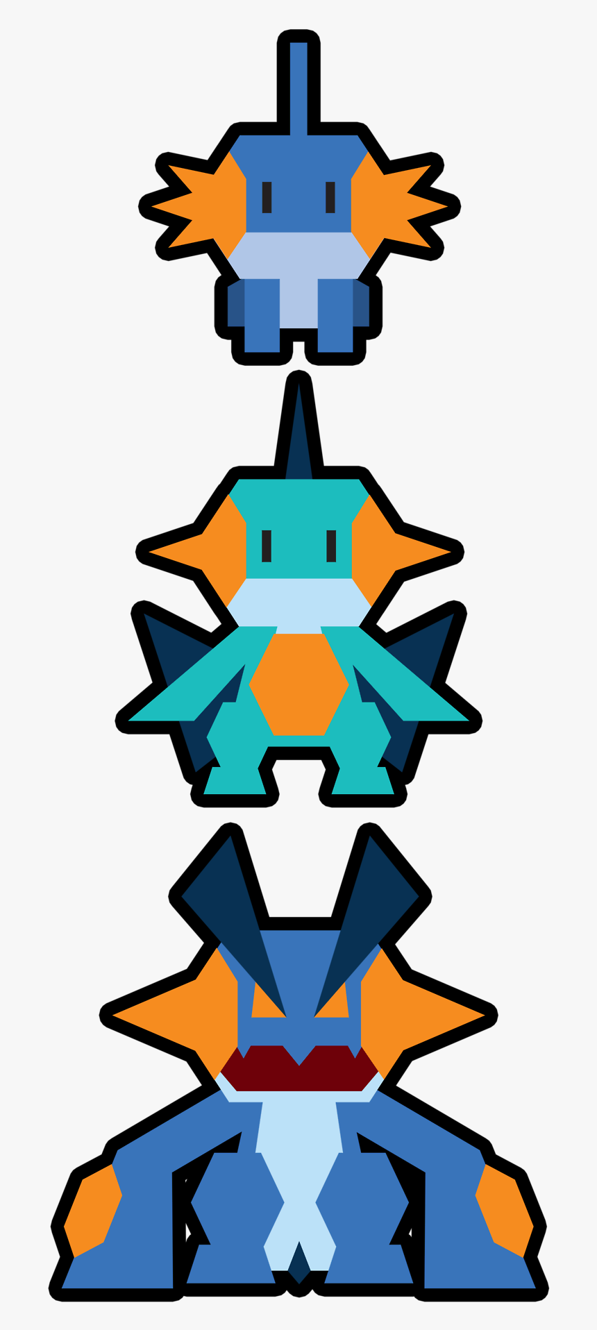 Transparent Mudkip Png - Mudkip Marshtomp Swampert, Png Download, Free Download