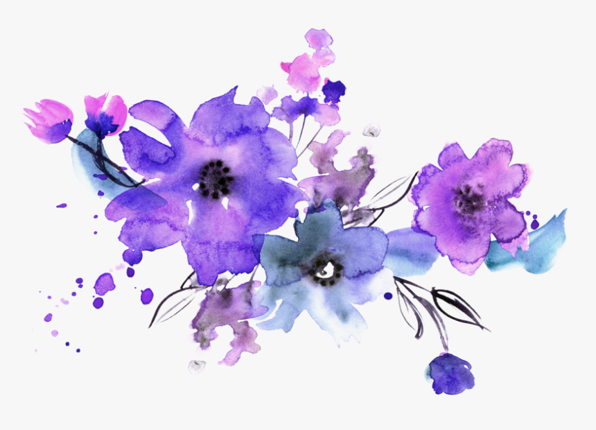 Offering Garden Inspired Cocktails, Sun Drenched Spaces - Flower Watercolor Purple Png, Transparent Png, Free Download