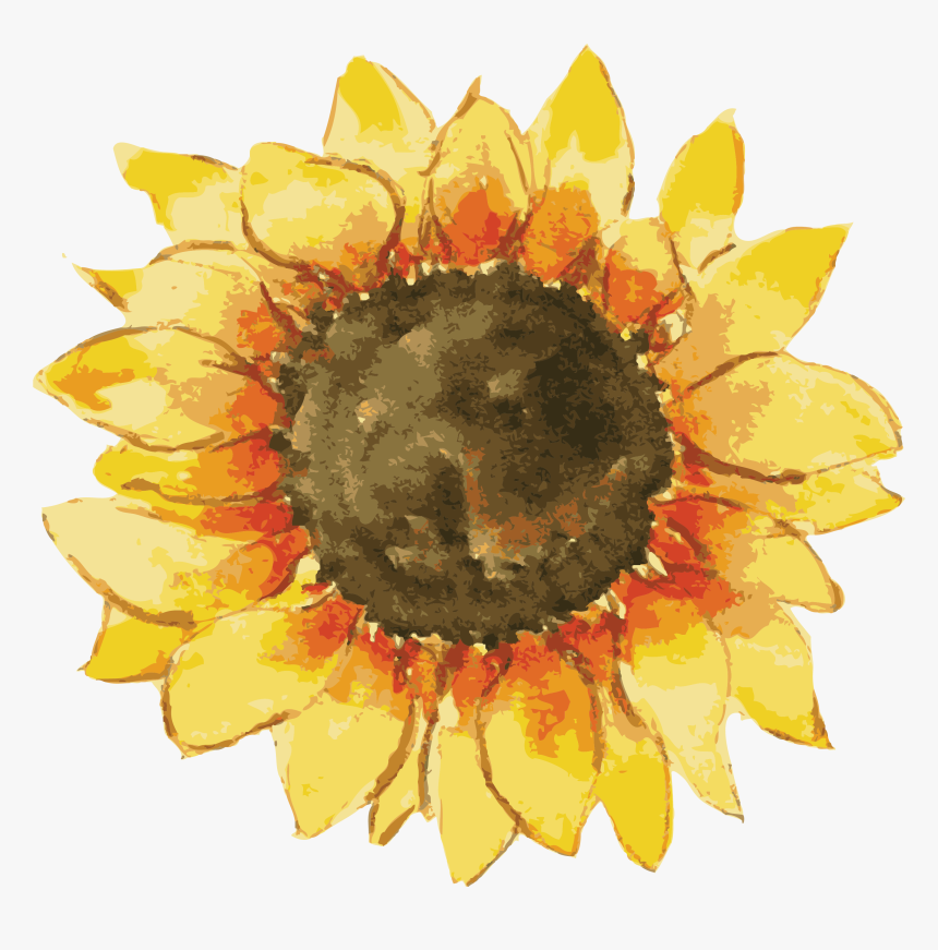 Transparent Watercolor Sunflower Png - Cute October 2019 Calendar, Png Download, Free Download