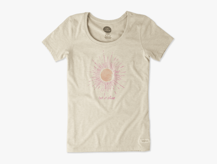 Women"s Watercolor Let It Shine Sun Crusher Scoop Tee - Active Shirt, HD Png Download, Free Download