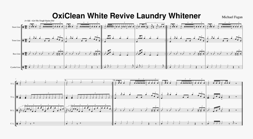 Transparent Oxiclean Png - Sheet Music, Png Download, Free Download