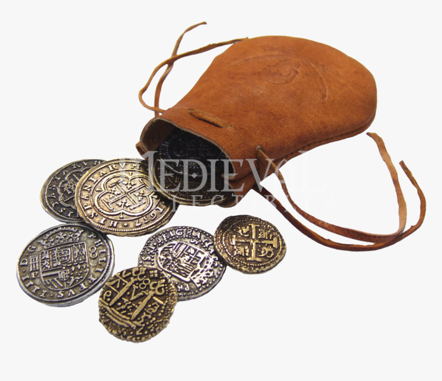 Money Pouch And Coins - Bolsa De Cuero Medieval, HD Png Download, Free Download