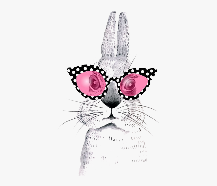 March Holland Hare Cartoon Lop Rabbit Easter Clipart - Dessin Lapin Avec Lunettes, HD Png Download, Free Download
