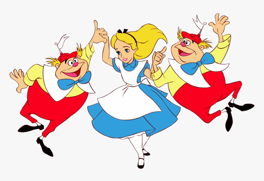 Tweedledum Alice"s Adventures In Wonderland Mad Hatter - Cartoon Tweedle Dee And Tweedle Dum, HD Png Download, Free Download