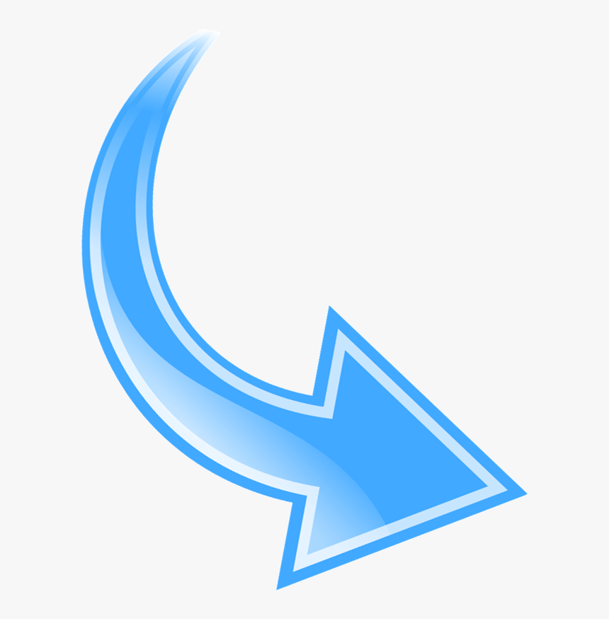 Free Curved Arrow Image, Download Free Clip Art, Free - Blue Curved Arrow Png, Transparent Png, Free Download