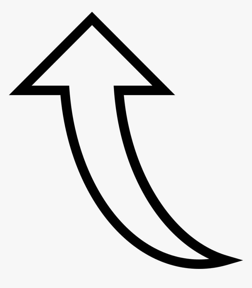 Curved Arrow Pointing Up - Icon Arrow Pointing Up, HD Png Download, Free Download