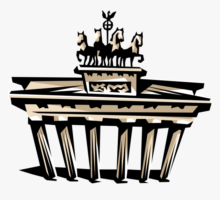 Vector Illustration Of Brandenburg Gate, German Neoclassical - Brandenburg Gate Clipart Transparent, HD Png Download, Free Download