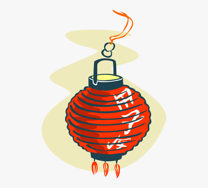 Vector Illustration Of Chinese Asian Paper Lanterns - Japanese Paper Lantern Clipart, HD Png Download, Free Download