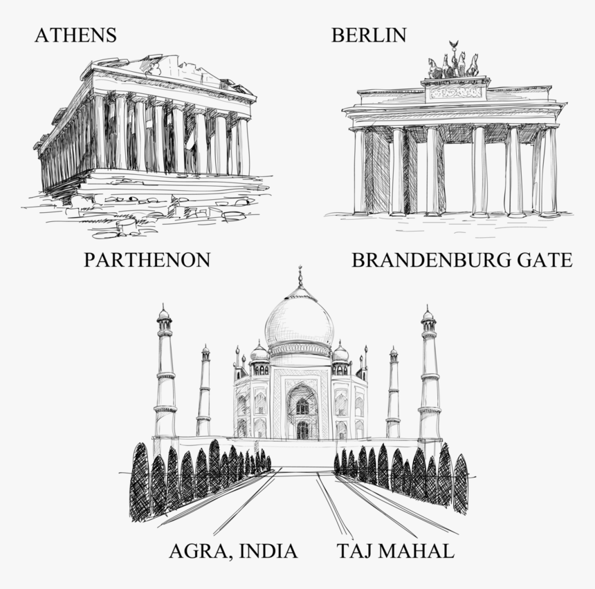 World Landmarks Png Image - Buildings In Different Countries, Transparent Png, Free Download