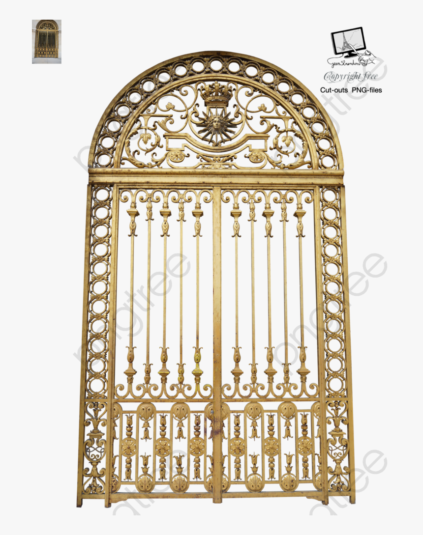 Transparent Balcony Clipart - Gold Gates Png, Png Download, Free Download