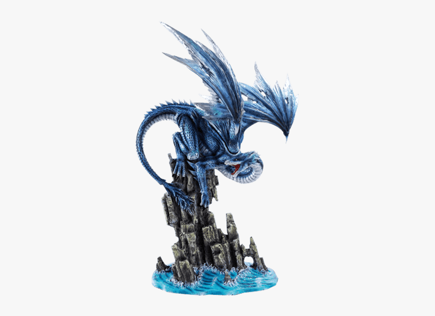 Rage Of The Water Dragon Statue - Light Blue Dragon Statue, HD Png Download, Free Download