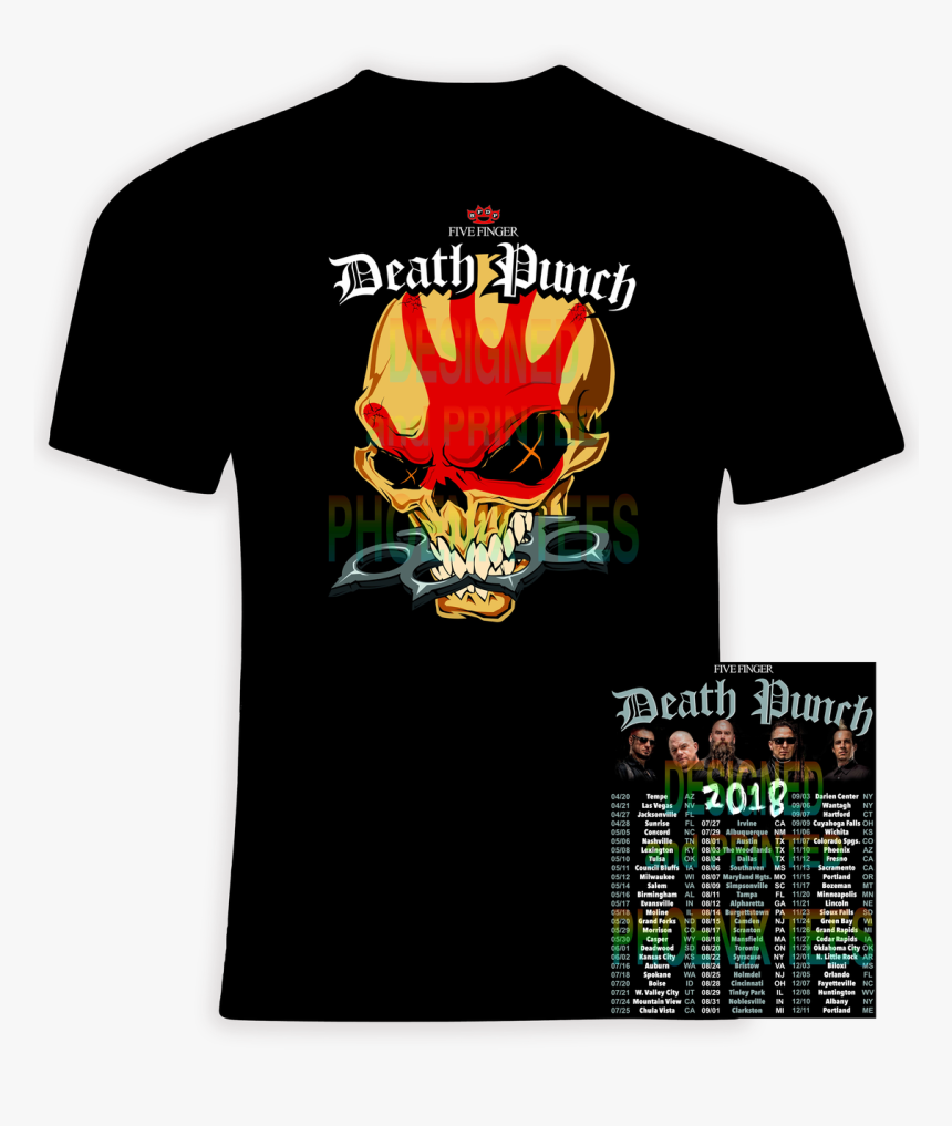 Five Finger Death Punch 2018 Concert Tour T Shirt - Deep Purple The Long Goodbye Tour, HD Png Download, Free Download