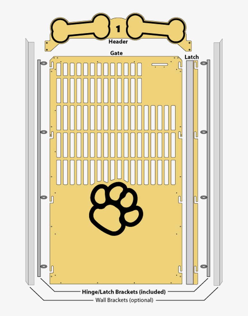 Dog Kennel Gate Components - Kennel, HD Png Download, Free Download