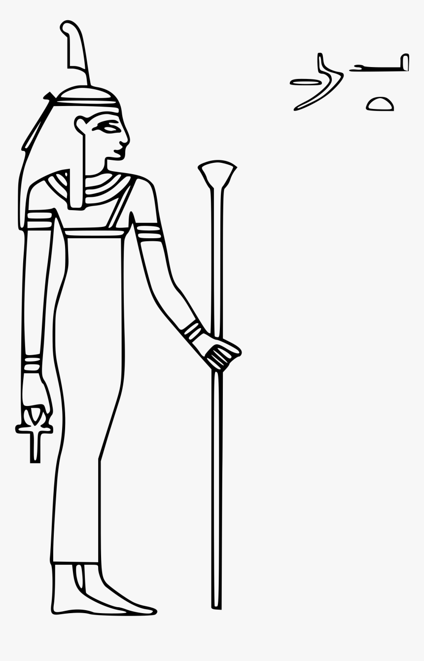 Clip Art Egyptian Drawing - Isis Goddess Easy Drawing, HD Png Download, Free Download