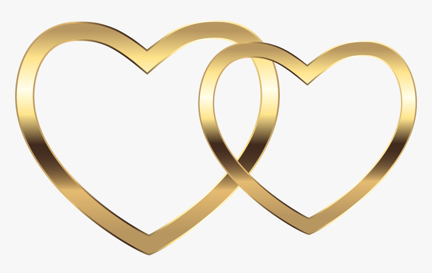 Transparent Two Hearts Png - Gold Hearts Png, Png Download, Free Download