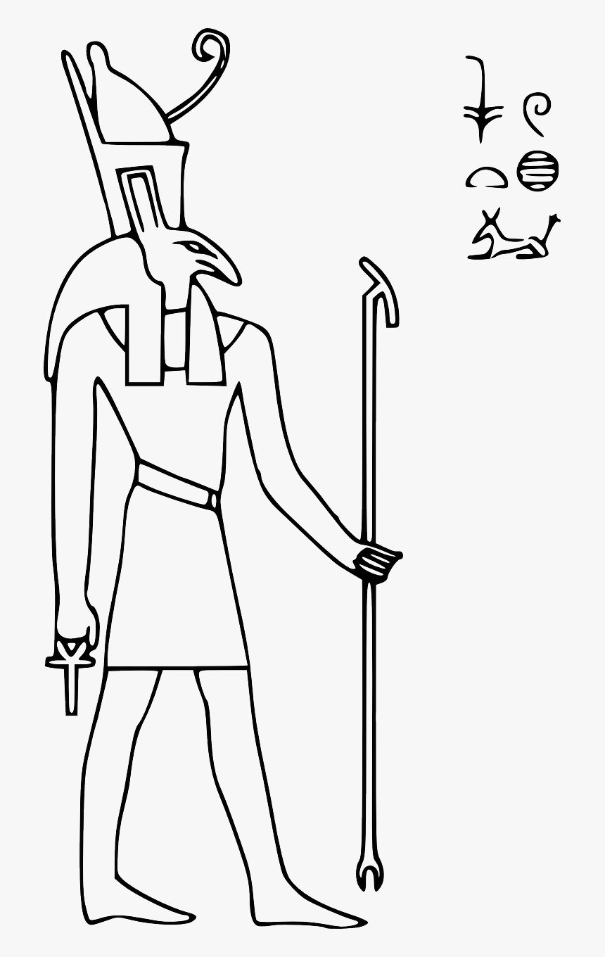 Seth Egyptian Hieroglyph Free Picture - Egyptian God Set Coloring Pages, HD Png Download, Free Download