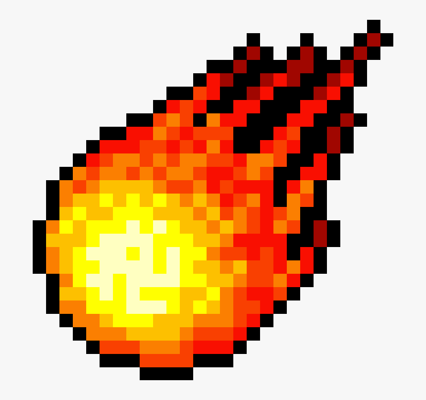 #pixel #fireball - Pokemon Pixel Art Charmeleon, HD Png Download - kindpng.