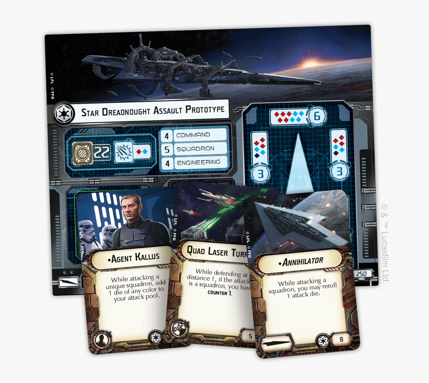 Swm20 A4 Upgrade Cards - Star Wars Armada Star Destroyer, HD Png Download, Free Download