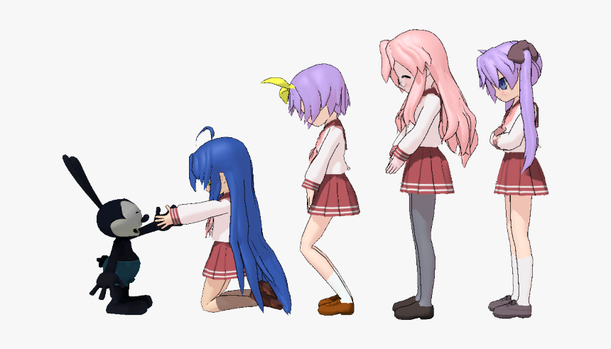 Lucky Star All Characters Png, Transparent Png, Free Download
