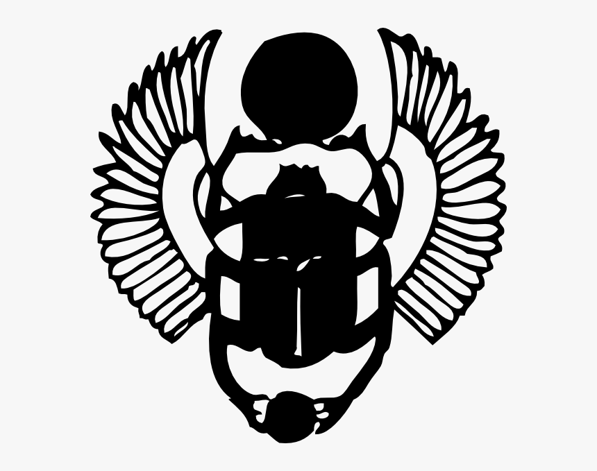 Egyptian Scarab Beetle Drawing - Scarab Clip Art, HD Png Download, Free Download