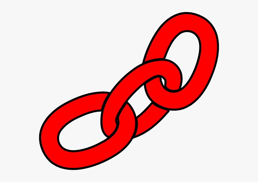 Red Chain Links Clipart - Clip Art Chain Links, HD Png Download, Free Download