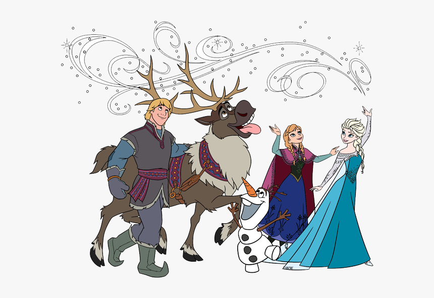 Frozen Anna Elsa Olaf Sven Kristoff, HD Png Download, Free Download