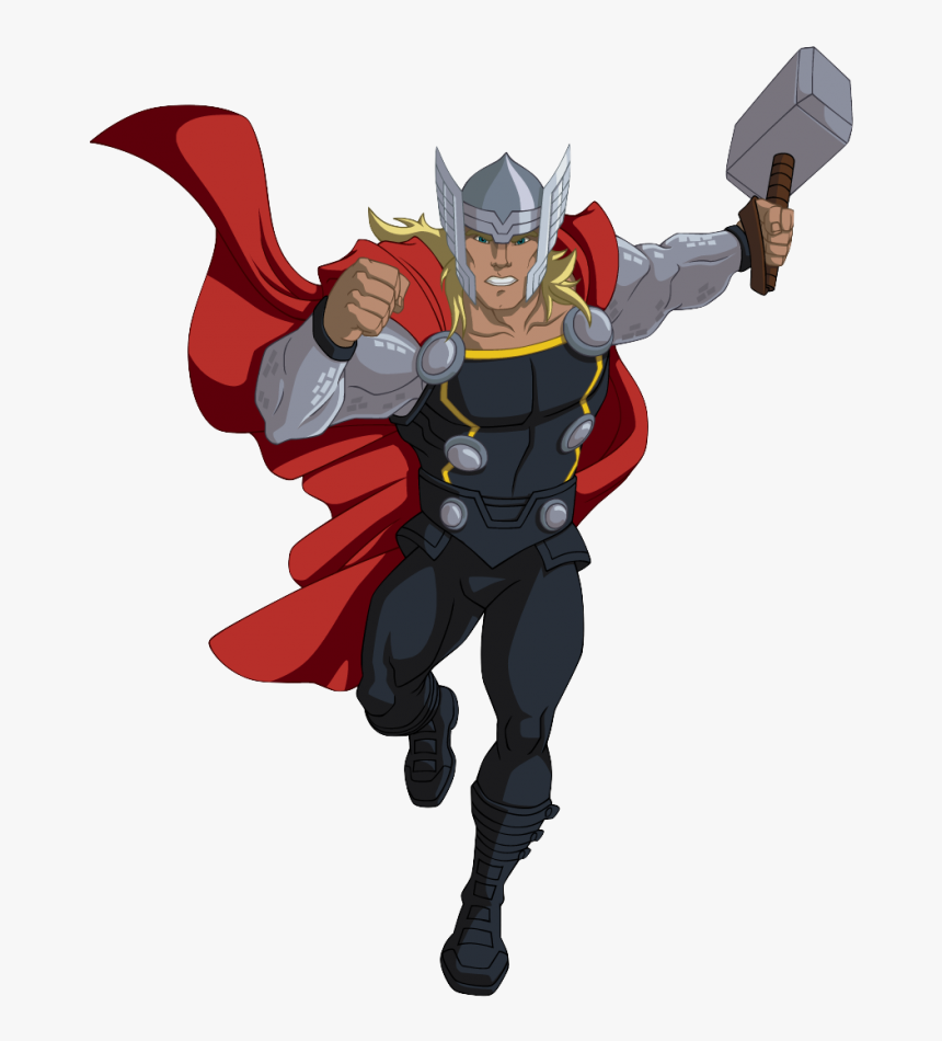 Thor Cartoon Png - Thor Avengers Cartoon, Transparent Png, Free Download