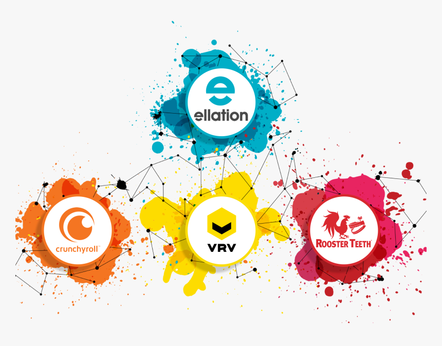 Ellation, Crunchyroll, And Vrv Logos - Ellation Crunchyroll, HD Png Download, Free Download