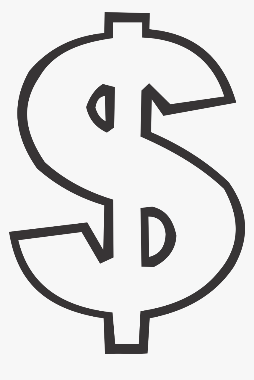 Dollar Sign - Black And White Dollar Sign, HD Png Download, Free Download