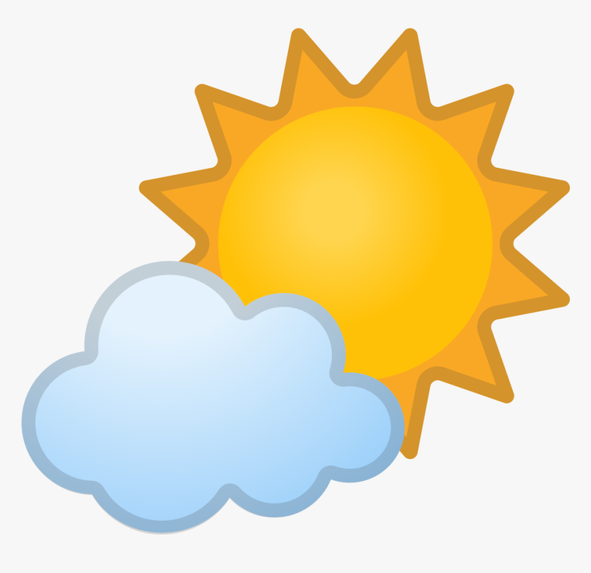 Sun Behind Small Cloud Icon - Sun And Clouds Icon, HD Png Download, Free Download