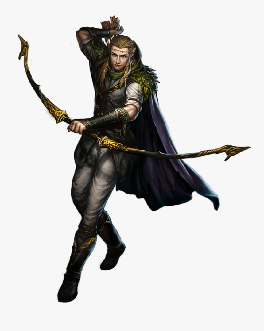 Elf Png - Male Half Elf Ranger, Transparent Png, Free Download