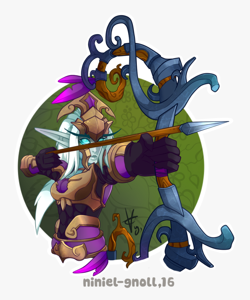 Night Elf Hunter - Cartoon, HD Png Download, Free Download