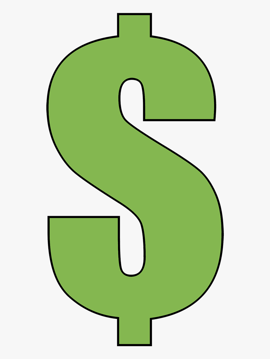 Dollar Sign Outline , Png Download - Dog Tag Template, Transparent Png, Free Download