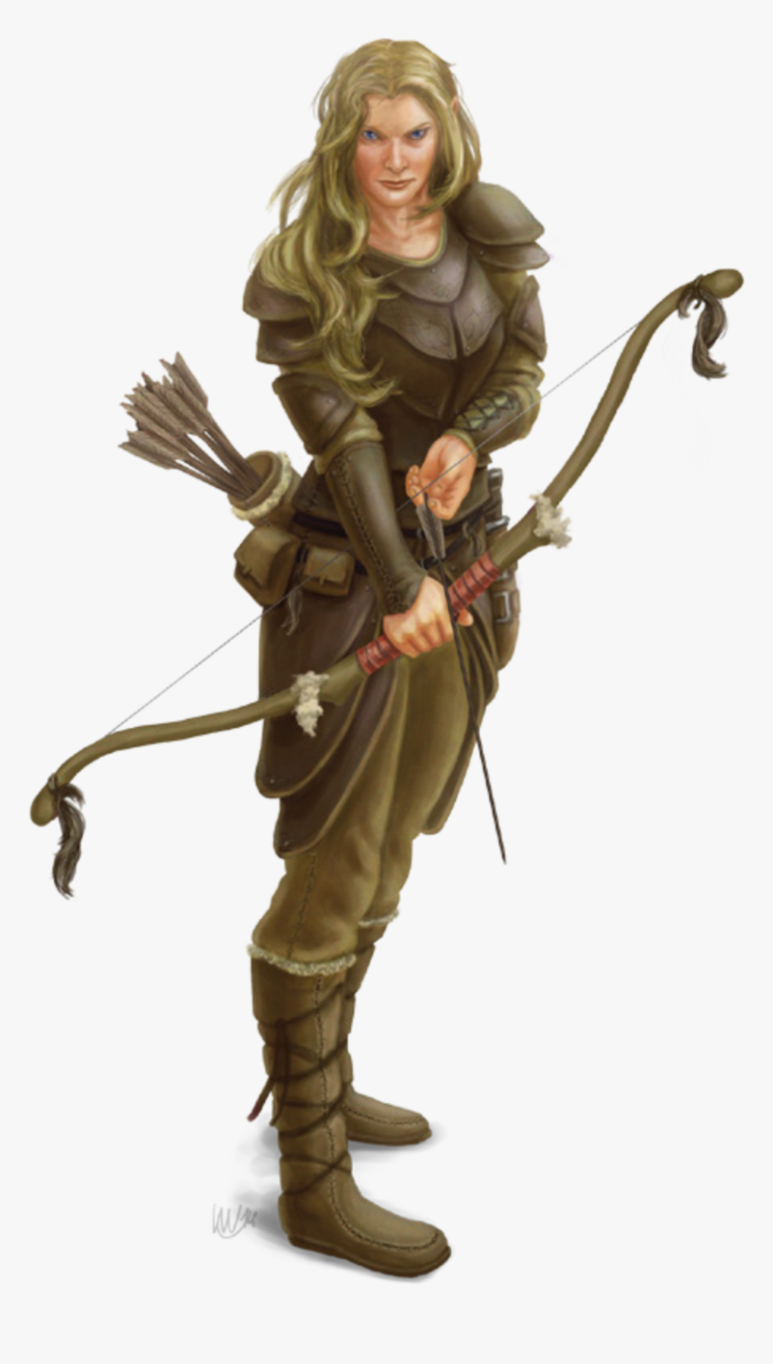 Drawn Elf Dnd - Dungeon And Dragons Female Ranger, HD Png Download, Free Download