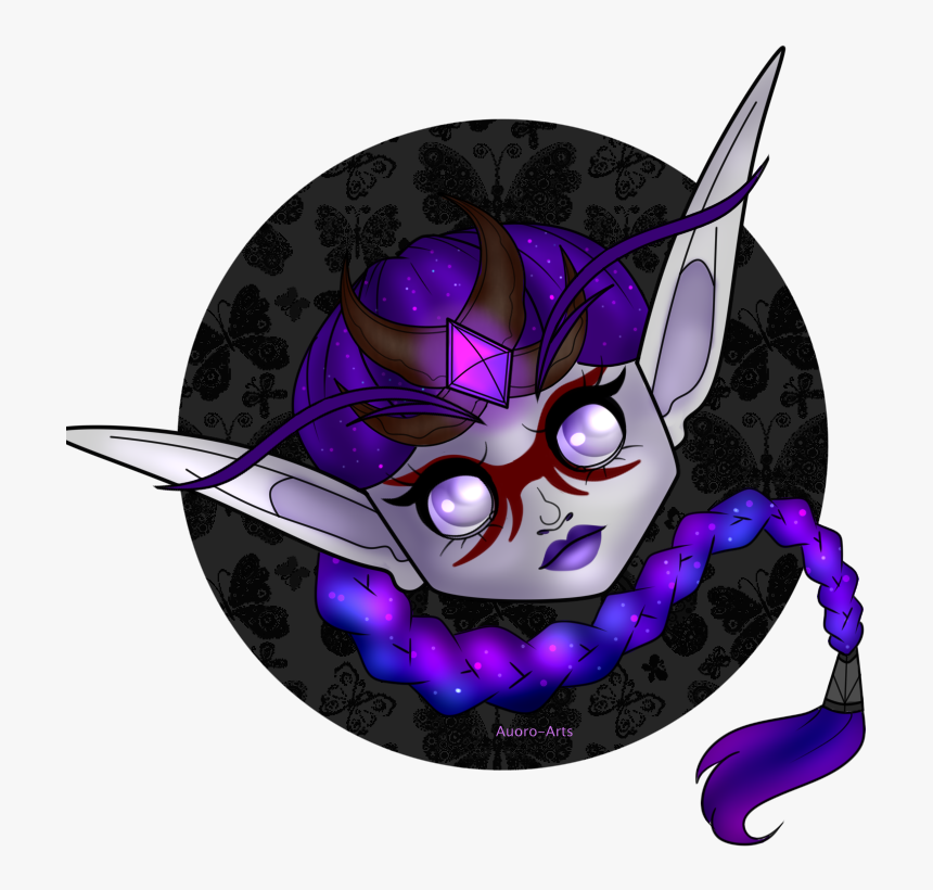 Night Elf Chibi Head - Cartoon, HD Png Download, Free Download