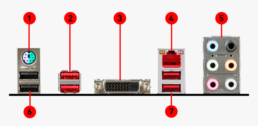 Connectivity - Msi B150m Night Elf Ddr4, HD Png Download, Free Download