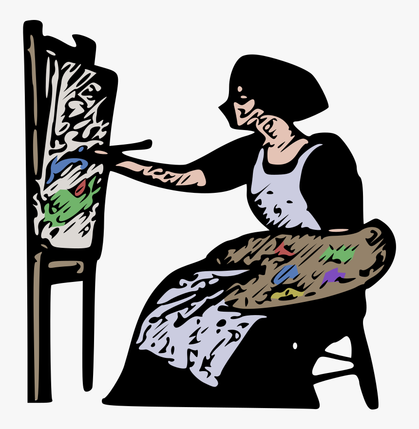 Painter Woman Png, Transparent Png, Free Download